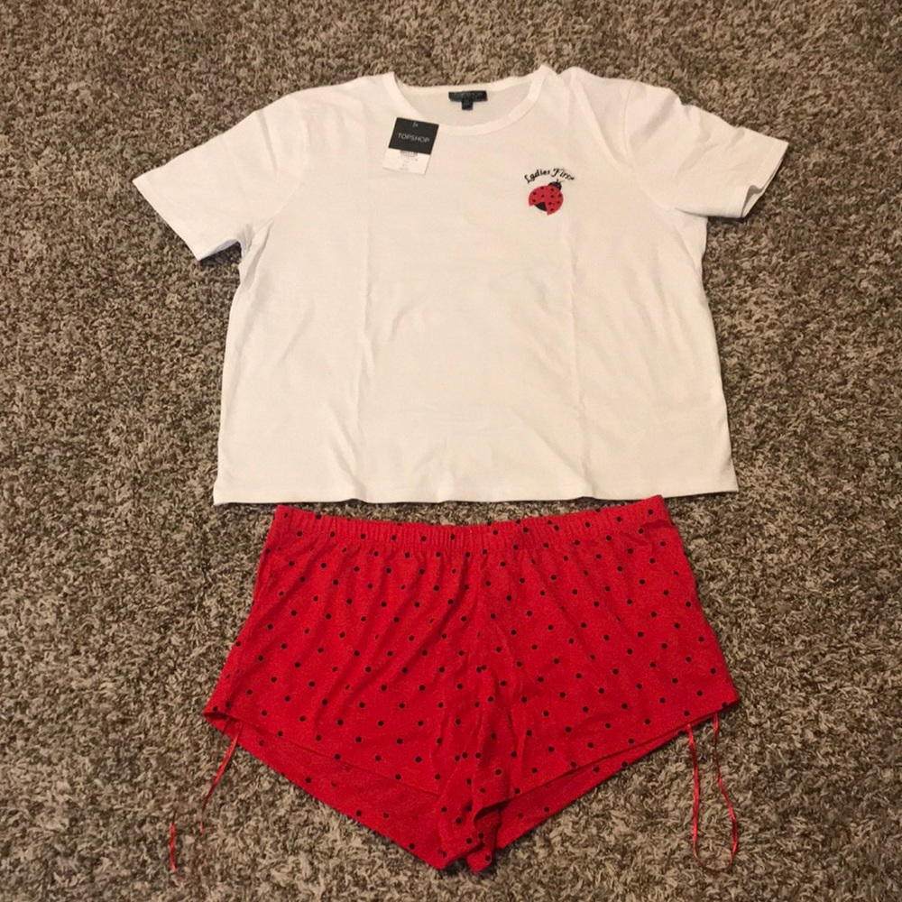 Topshop Ladybug Pajama Set